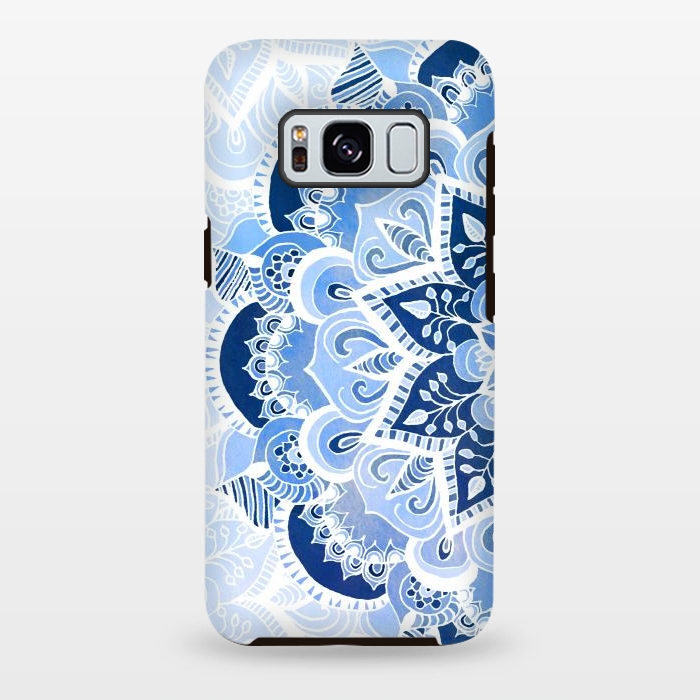 Galaxy S8 plus StrongFit Blue Lace Mandala by Tangerine-Tane