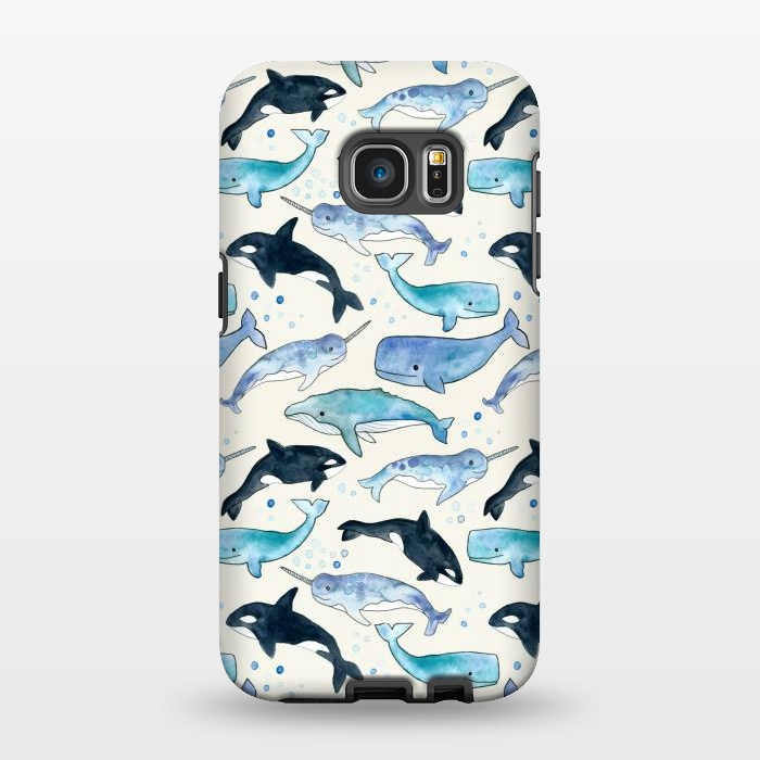 Galaxy S7 EDGE StrongFit Whales, Orcas & Narwhals by Tangerine-Tane