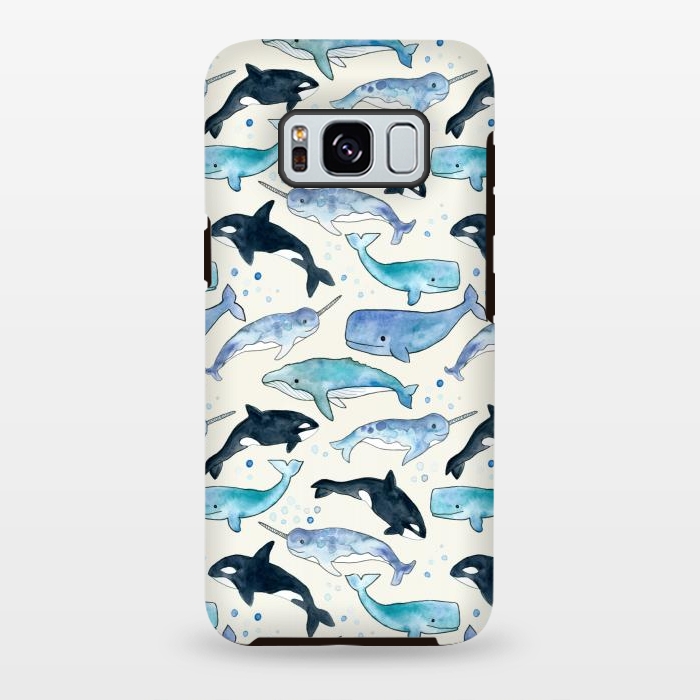 Galaxy S8 plus StrongFit Whales, Orcas & Narwhals by Tangerine-Tane