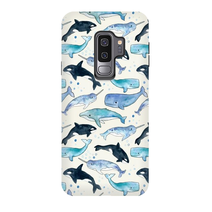 Galaxy S9 plus StrongFit Whales, Orcas & Narwhals by Tangerine-Tane