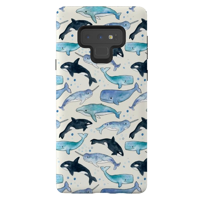 Galaxy Note 9 StrongFit Whales, Orcas & Narwhals by Tangerine-Tane