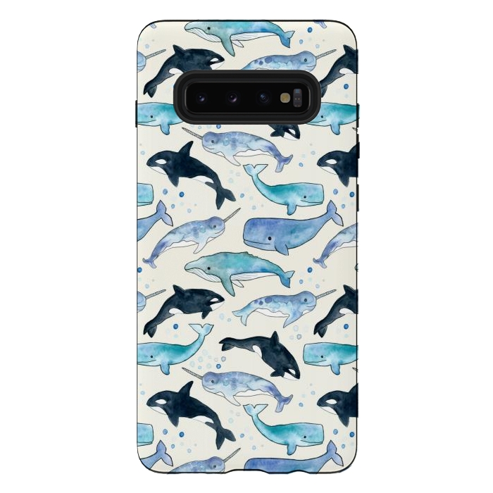 Galaxy S10 plus StrongFit Whales, Orcas & Narwhals by Tangerine-Tane