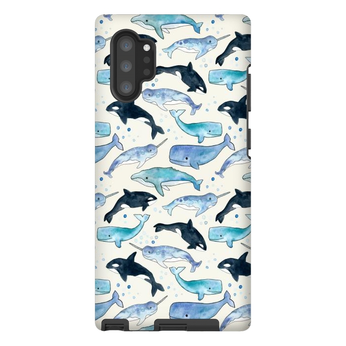 Galaxy Note 10 plus StrongFit Whales, Orcas & Narwhals by Tangerine-Tane