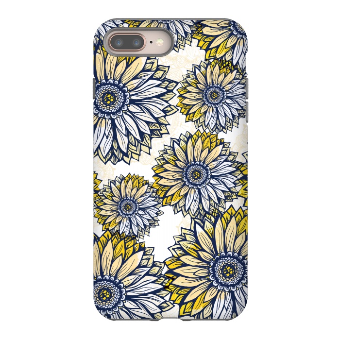 iPhone 7 plus StrongFit Happy Sunflowers by Rose Halsey
