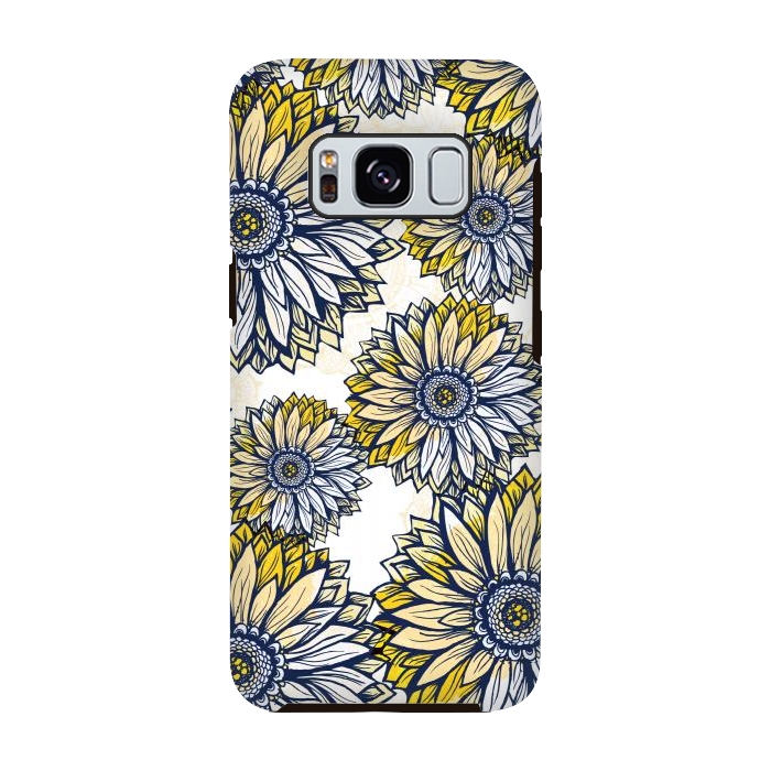 Galaxy S8 StrongFit Happy Sunflowers by Rose Halsey
