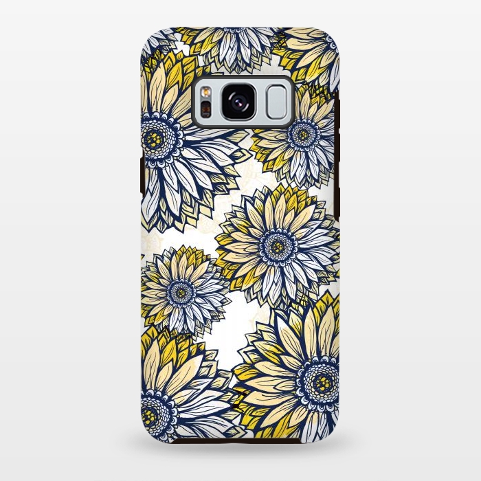 Galaxy S8 plus StrongFit Happy Sunflowers by Rose Halsey