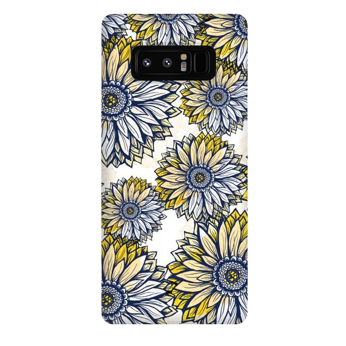 Galaxy Note 8 StrongFit Happy Sunflowers by Rose Halsey