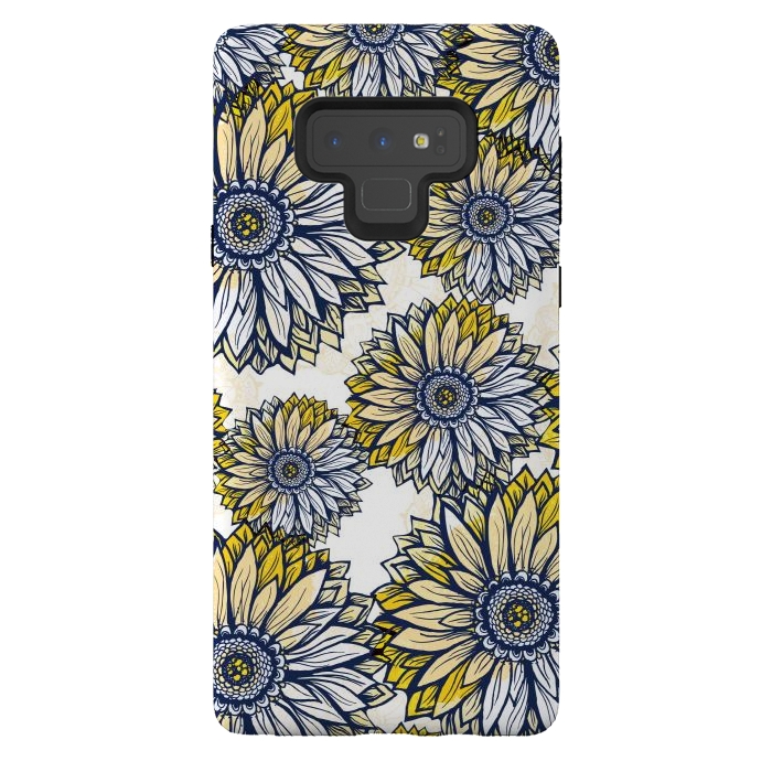 Galaxy Note 9 StrongFit Happy Sunflowers by Rose Halsey