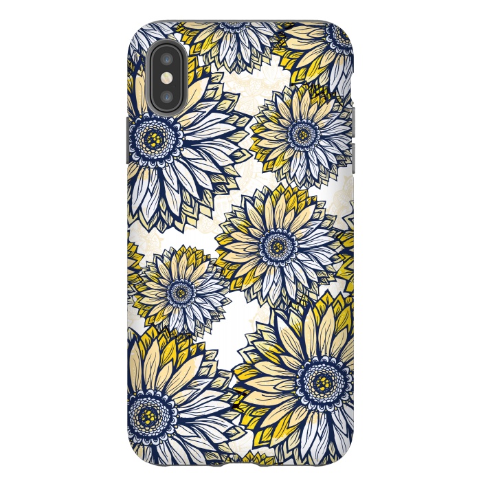 iPhone Xs Max StrongFit Happy Sunflowers by Rose Halsey