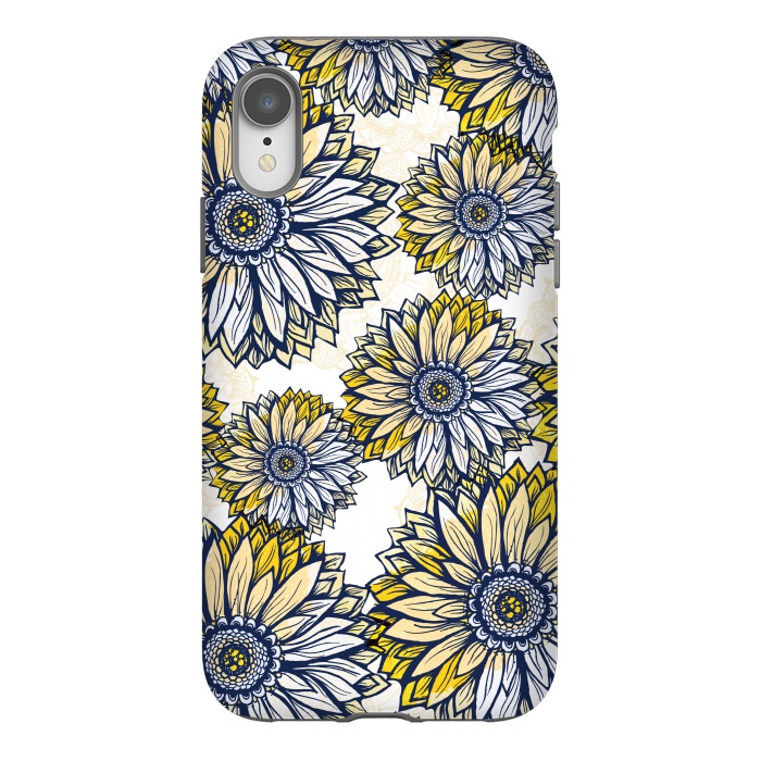 iPhone Xr StrongFit Happy Sunflowers by Rose Halsey