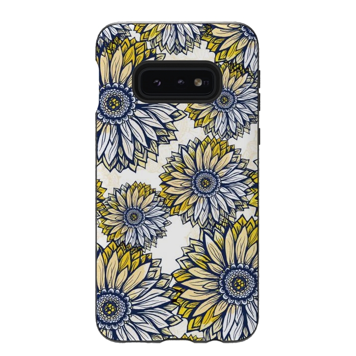 Galaxy S10e StrongFit Happy Sunflowers by Rose Halsey