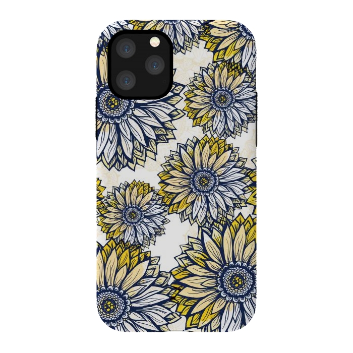 iPhone 11 Pro StrongFit Happy Sunflowers by Rose Halsey