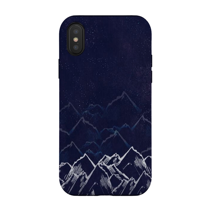 iPhone Xs / X StrongFit Mountain Mist by Rose Halsey
