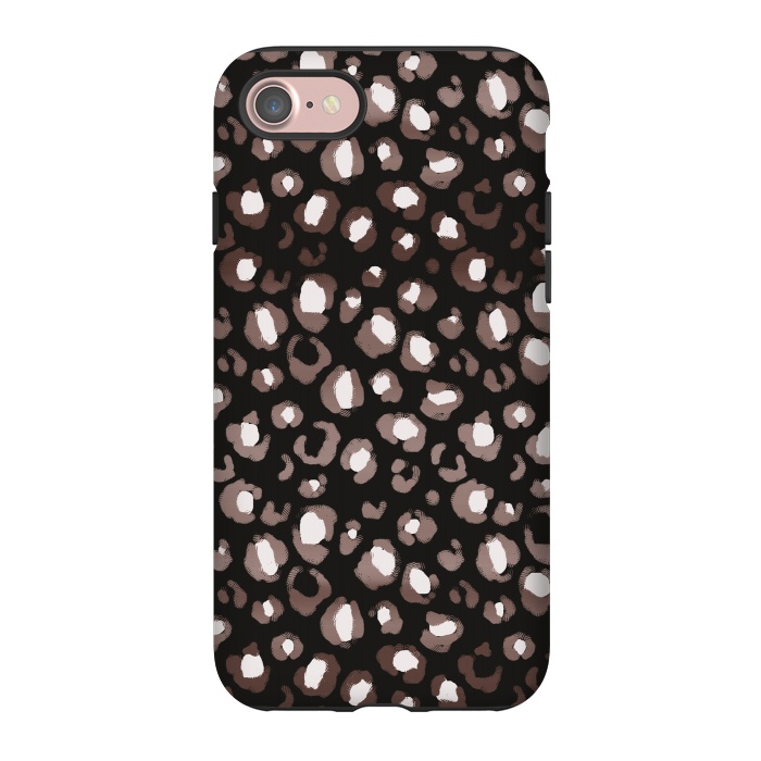 iPhone 7 StrongFit Brown leopard spots pattern by Oana 