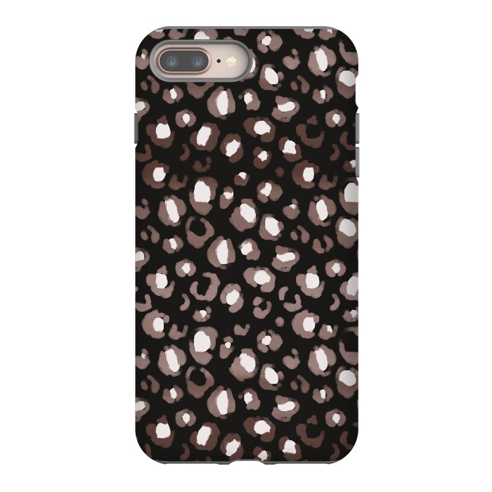 iPhone 7 plus StrongFit Brown leopard spots pattern by Oana 