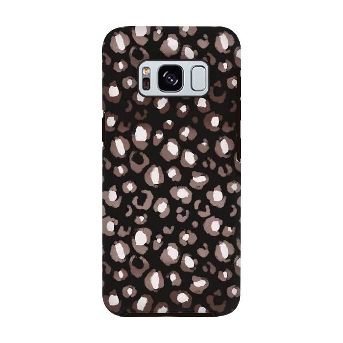 Galaxy S8 StrongFit Brown leopard spots pattern by Oana 