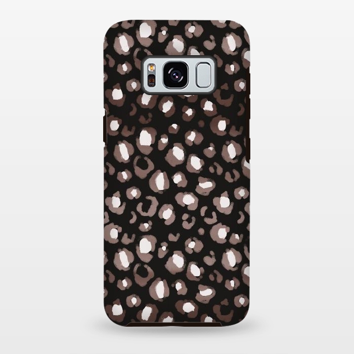 Galaxy S8 plus StrongFit Brown leopard spots pattern by Oana 