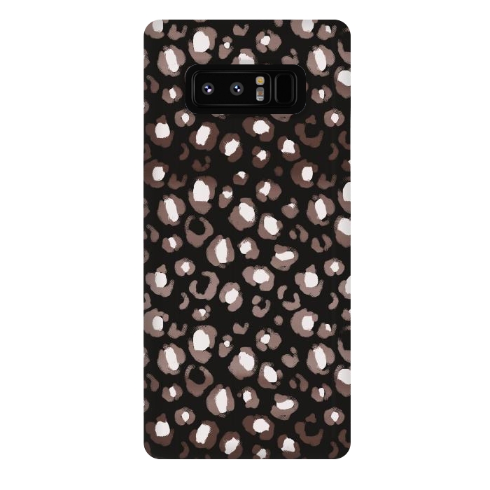Galaxy Note 8 StrongFit Brown leopard spots pattern by Oana 