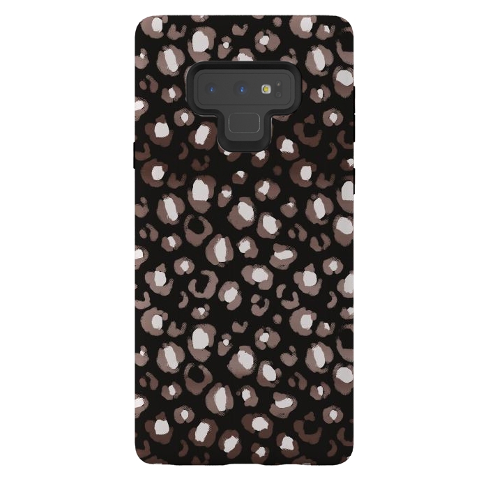 Galaxy Note 9 StrongFit Brown leopard spots pattern by Oana 