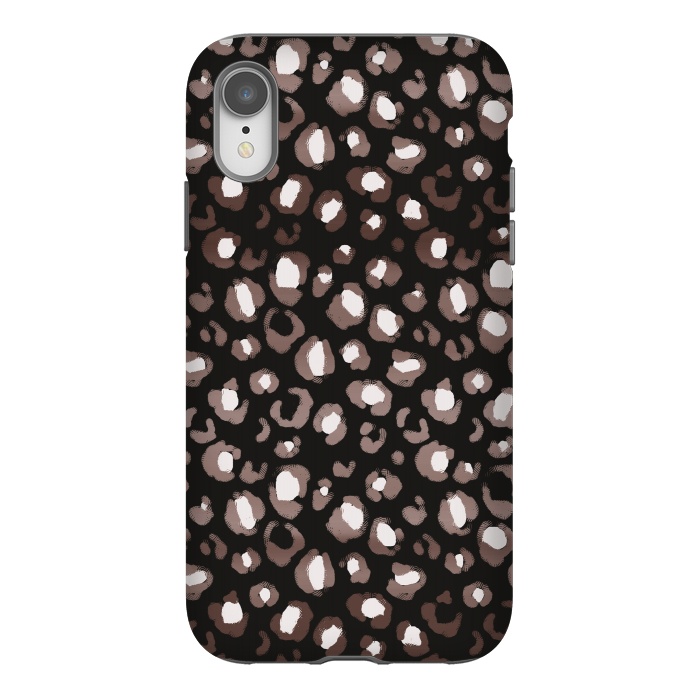 iPhone Xr StrongFit Brown leopard spots pattern by Oana 