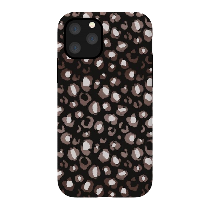 iPhone 11 Pro StrongFit Brown leopard spots pattern by Oana 