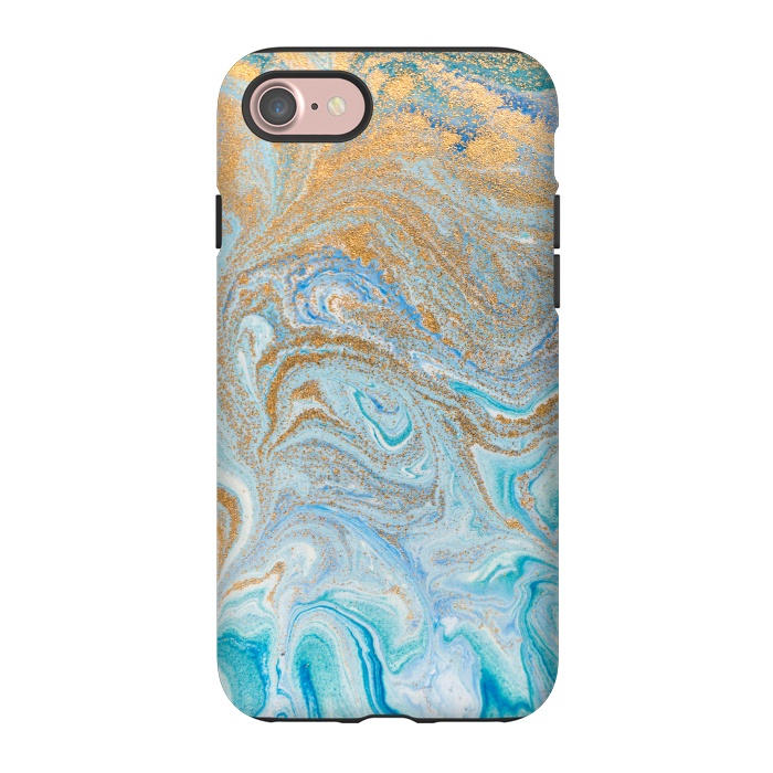 iPhone 7 StrongFit Blue Marbling Artwork by ArtsCase