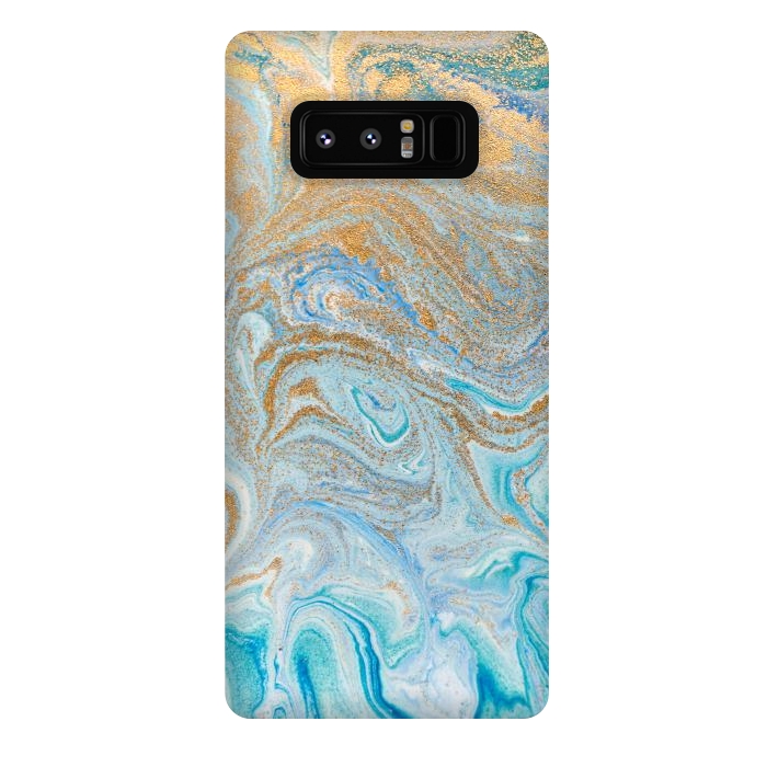 Galaxy Note 8 StrongFit Blue Marbling Artwork by ArtsCase