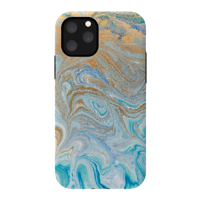 iPhone 11 Pro StrongFit Blue Marbling Artwork by ArtsCase