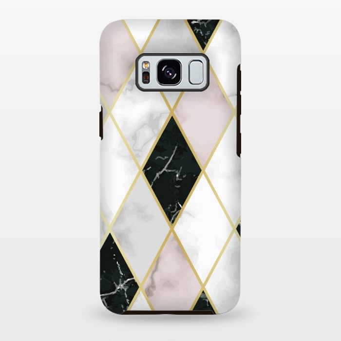 Galaxy S8 plus StrongFit Golden Geometric Diagonal Lines by ArtsCase
