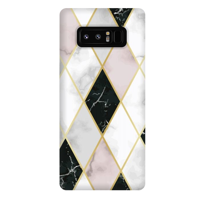 Galaxy Note 8 StrongFit Golden Geometric Diagonal Lines by ArtsCase