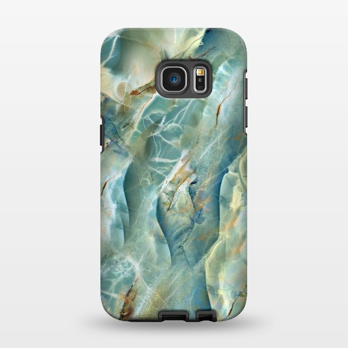 Galaxy S7 EDGE StrongFit Green Marble Design by ArtsCase
