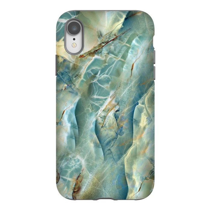 iPhone Xr StrongFit Green Marble Design by ArtsCase