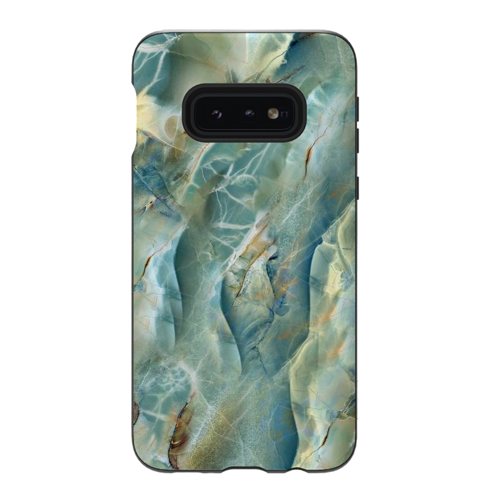 Galaxy S10e StrongFit Green Marble Design by ArtsCase