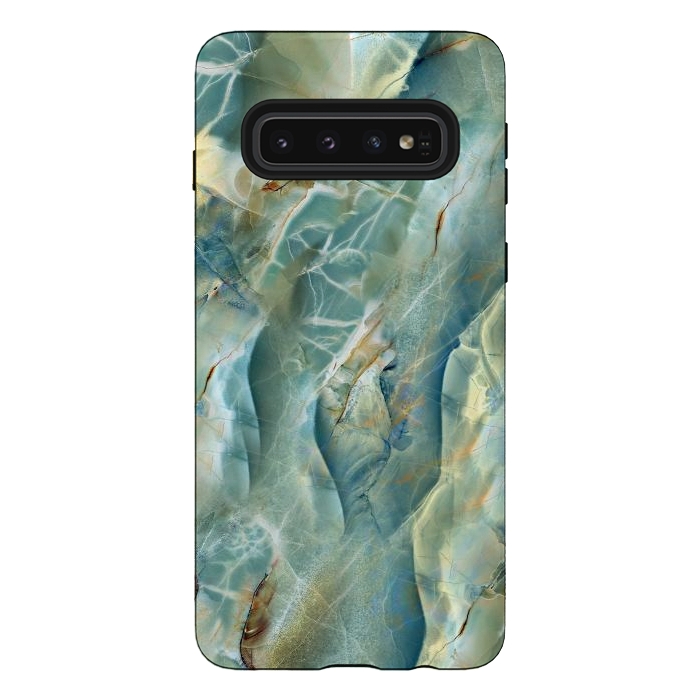 Galaxy S10 StrongFit Green Marble Design by ArtsCase