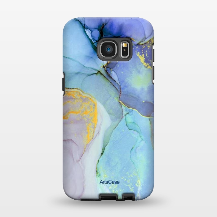 Galaxy S7 EDGE StrongFit Ink Paint Abstract Marble by ArtsCase