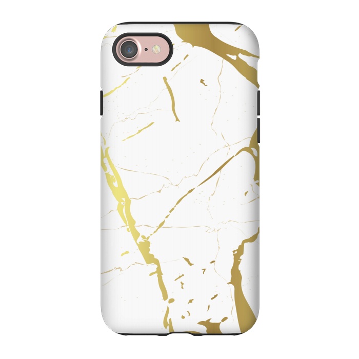 iPhone 7 StrongFit Marble Design With Gold Lines by ArtsCase