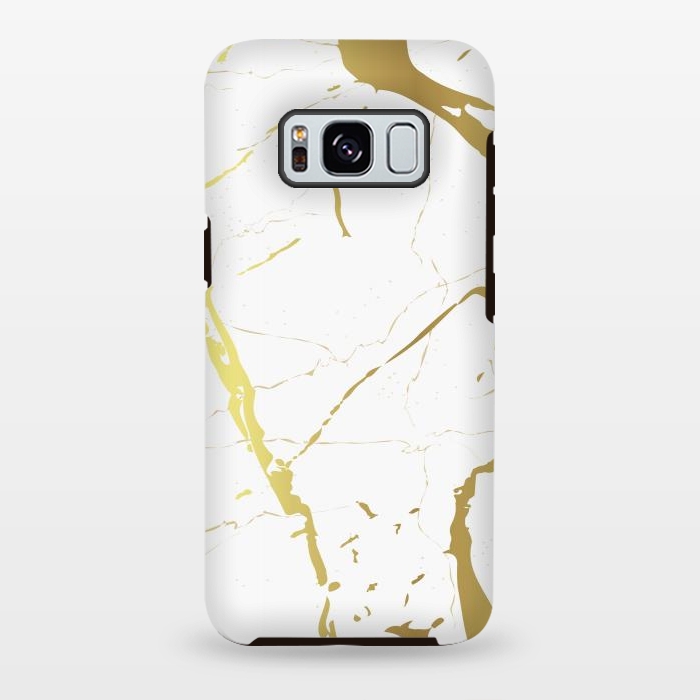Galaxy S8 plus StrongFit Marble Design With Gold Lines by ArtsCase
