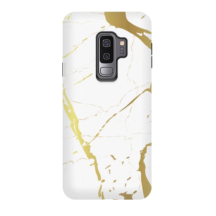 Galaxy S9 plus StrongFit Marble Design With Gold Lines by ArtsCase