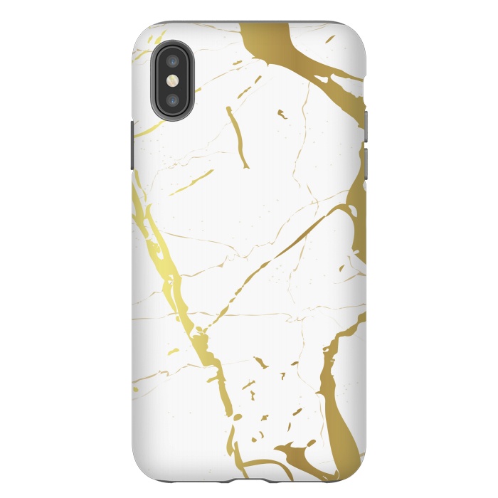 iPhone Xs Max StrongFit Marble Design With Gold Lines by ArtsCase