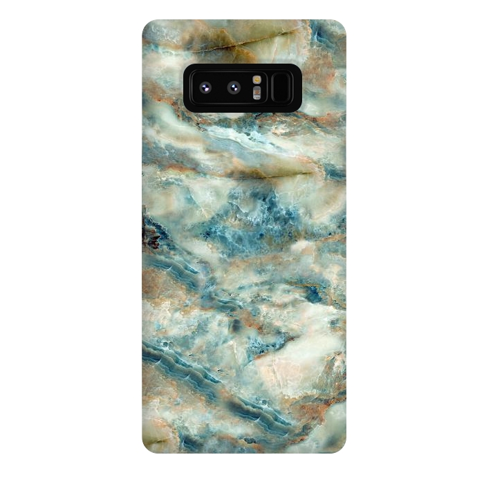 Galaxy Note 8 StrongFit Marble Surface Green with Blue and Gold Design by ArtsCase