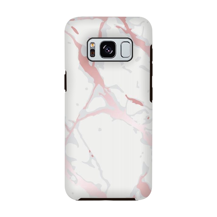 Galaxy S8 StrongFit Pink Rose Marble Design by ArtsCase