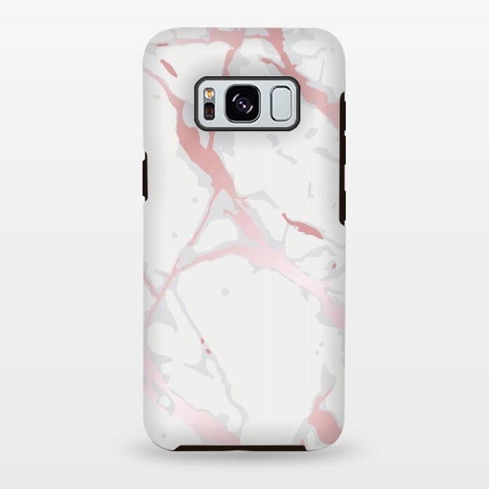 Galaxy S8 plus StrongFit Pink Rose Marble Design by ArtsCase