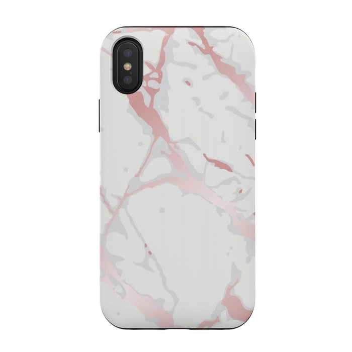 iPhone Xs / X StrongFit Pink Rose Marble Design by ArtsCase