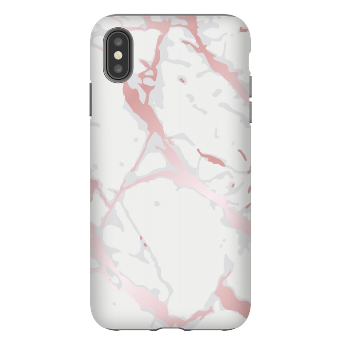 iPhone Xs Max StrongFit Pink Rose Marble Design by ArtsCase