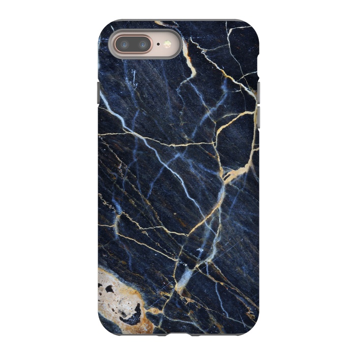 iPhone 7 plus StrongFit Structure Marble of Dark Gray Blue by ArtsCase