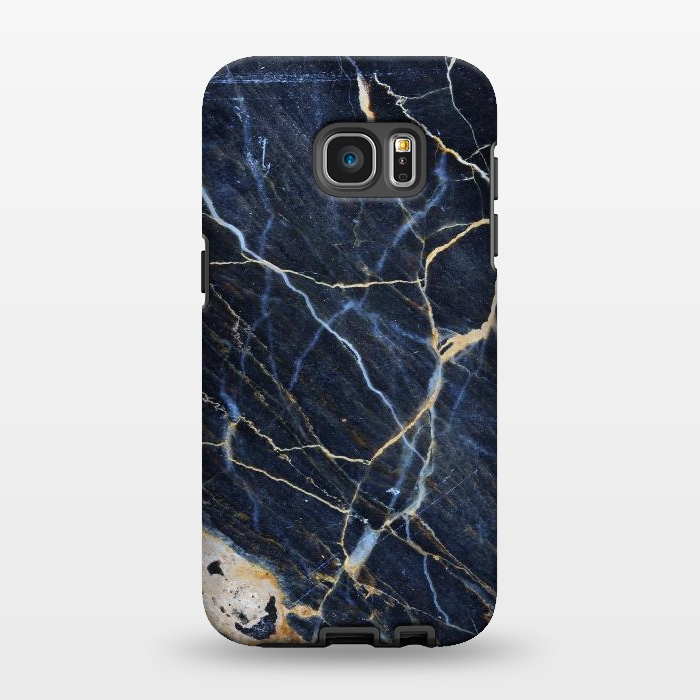 Galaxy S7 EDGE StrongFit Structure Marble of Dark Gray Blue by ArtsCase