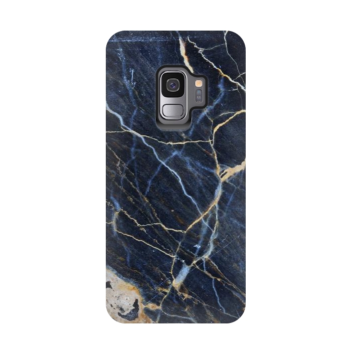 Galaxy S9 StrongFit Structure Marble of Dark Gray Blue by ArtsCase