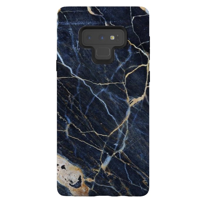 Galaxy Note 9 StrongFit Structure Marble of Dark Gray Blue by ArtsCase