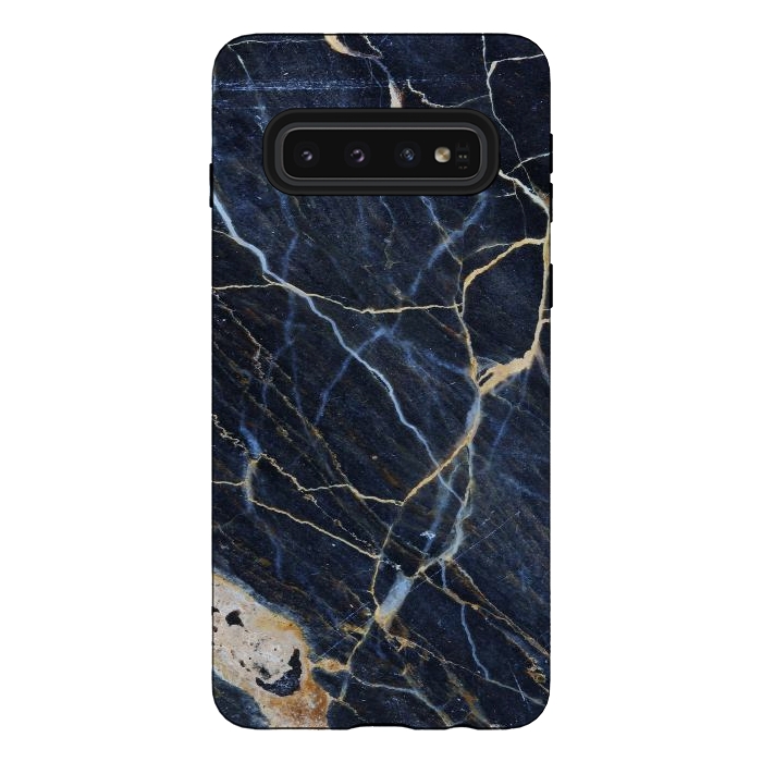 Galaxy S10 StrongFit Structure Marble of Dark Gray Blue by ArtsCase