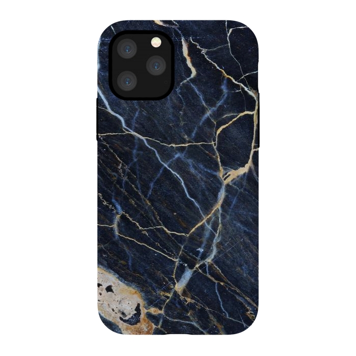 iPhone 11 Pro StrongFit Structure Marble of Dark Gray Blue by ArtsCase